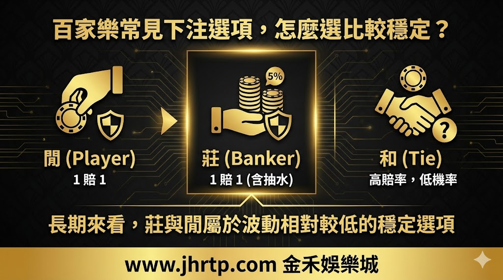百家樂完整攻略:新手入門、玩法規則到金禾娛樂城實戰一次看懂 重點截圖 5
