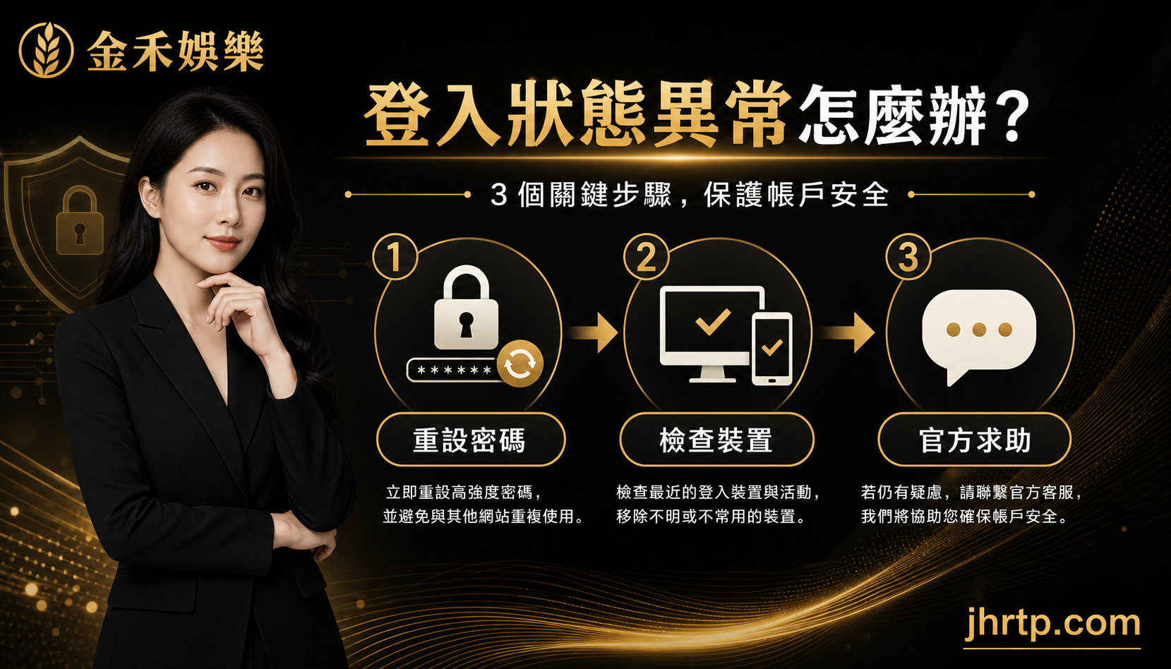 登入異常的重設密碼與官方求助資訊圖