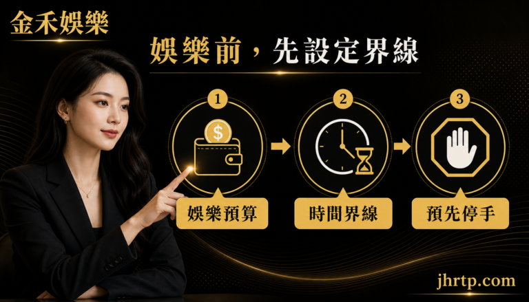 娛樂預算、時間界線與停手點資訊圖