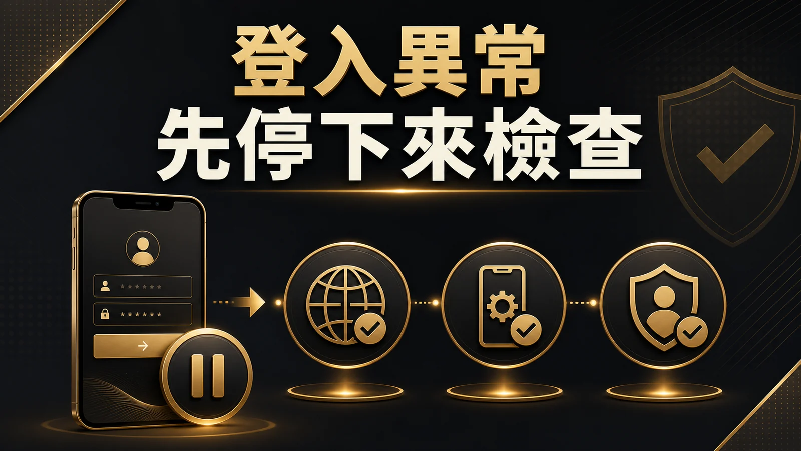 手機 App 登入問題與連線設定的示意圖