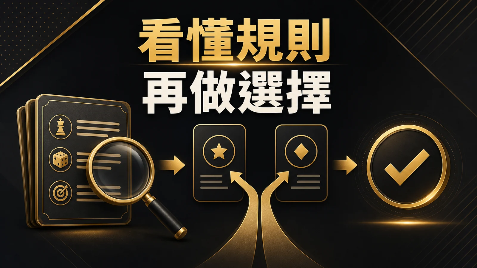 手持撲克牌與規則筆記的示意圖